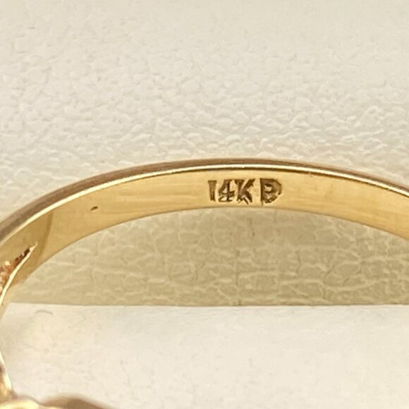 0.18 Ct Natural Emerald 0.12 Ct Diamond Engagement Ring 14K Yellow Gold Sz 6.25 - Picture 7 of 14